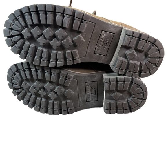 Skechers Brown Leather Lace Up Ankle Boots - Picture 8 of 12